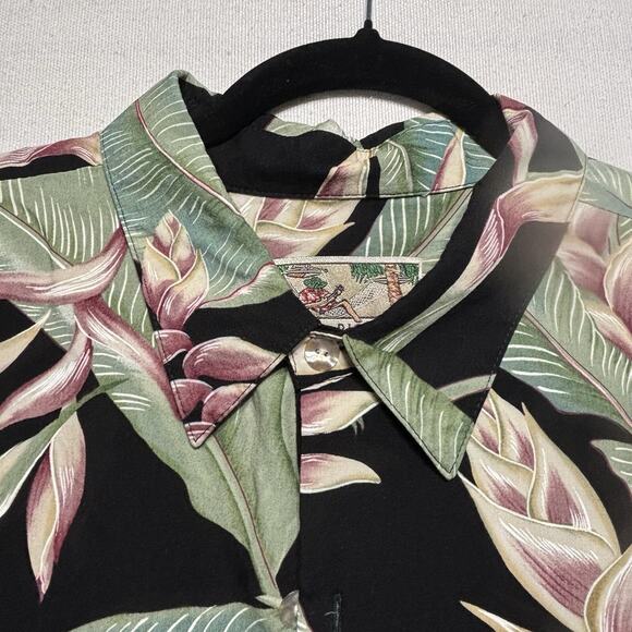 Vintage Tori Richard Hawaiian Shirt Mens 2XL Tropical Rayon Mother Pearl USA EUC - Picture 2 of 14